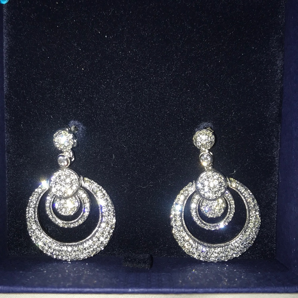 Diamond hoop earrings